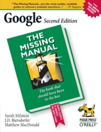 Cover image: Google: The Missing Manual 2nd edition 9780596100193