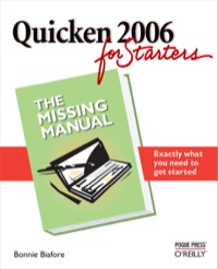 Cover image: Quicken 2006 for Starters: The Missing Manual 1st edition 9780596101275
