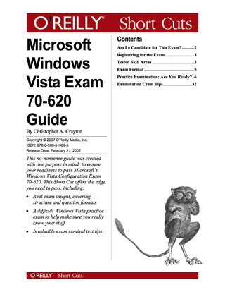 Cover image: Microsoft Windows Vista Exam 70-620 Guide 1st edition 9780596557652