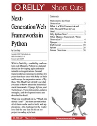 Cover image: Next-Generation Web Frameworks in Python 1st edition 9780596557669