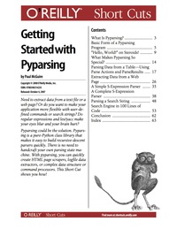 表紙画像: Getting Started with Pyparsing 1st edition 9780596557805