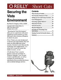 Cover image: Securing the Vista Environment 1st edition 9780596557836