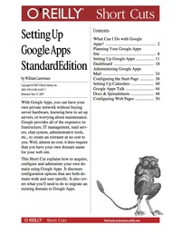 Cover image: Setting Up Google Apps Standard Edition 1st edition 9780596557942
