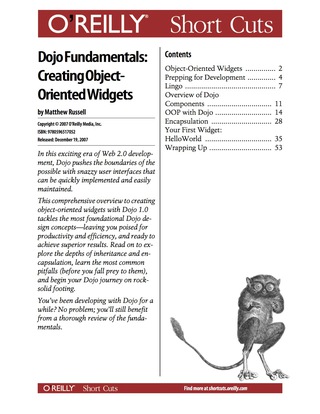 صورة الغلاف: Dojo Fundamentals: Creating Object-Oriented Widgets 1st edition 9780596558277