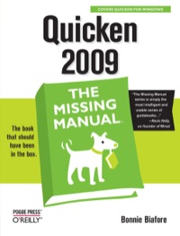 Cover image: Quicken 2009: The Missing Manual 1st edition 9780596522483