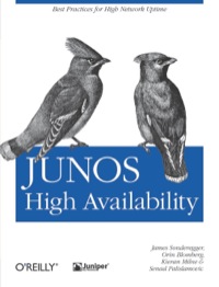 Cover image: JUNOS High Availability 1st edition 9780596523046