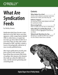 Cover image: What Are Syndication Feeds 1st edition 9780596558635