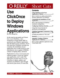 Cover image: Use ClickOnce to Deploy Windows Applications 1st edition 9780596558710