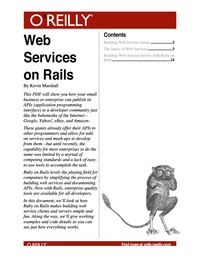 Cover image: Web Services on Rails 1st edition 9780596558895