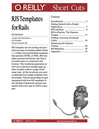 Cover image: RJS Templates for Rails 1st edition 9780596558970