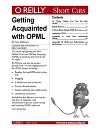 Cover image: Getting Acquainted with OPML 1st edition 9780596559083