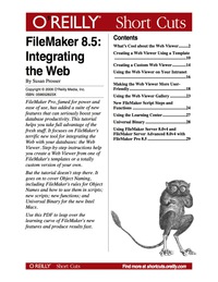 Cover image: FileMaker 8.5: Integrating the Web 1st edition 9780596559090