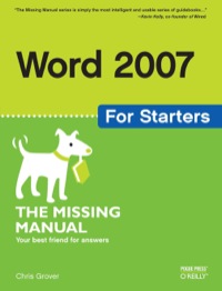 Cover image: Word 2007 for Starters: The Missing Manual 1st edition 9780596528300