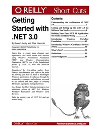 Cover image: Getting Started with .NET 3.0 1st edition 9780596559250