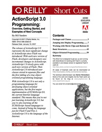 Cover image: ActionScript 3.0 Programming: Overview, Getting Started, and Examples of New Concepts 1st edition 9780596559267