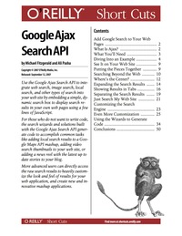Cover image: Google Ajax Search API 1st edition 9780596559373