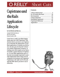 Cover image: Capistrano and the Rails Application Lifecycle 1st edition 9780596559410