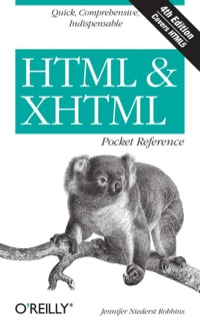 Cover image: HTML & XHTML Pocket Reference 4th edition 9780596805869