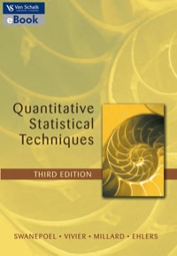 Cover image: Quantitative statistical techniques 3/e 3rd edition 9780627027703