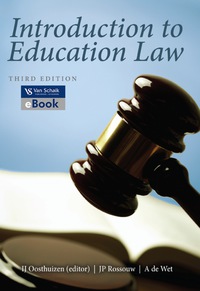 Cover image: Introduction to education law 3 3rd edition 9780627034251