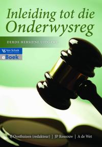 Cover image: Inleiding tot die onderwysreg 3/e hersiene 3rd edition 9780627036576