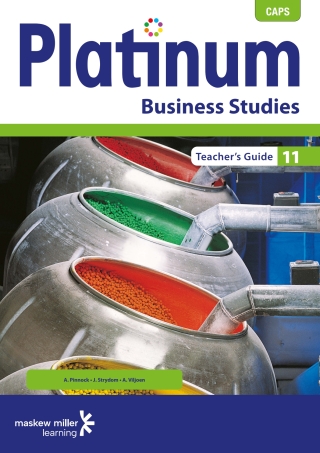 Cover image: Platinum Business Studies Grade 11 Teacher's Guide (1-year licence) 1st edition 9780636138063