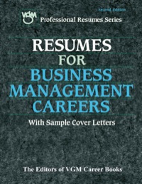 Cover image: Resumes for Business Management Careers 1st edition 9780658004551