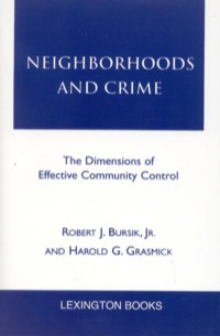 Cover image: Neighborhoods and Crime 9780669246322