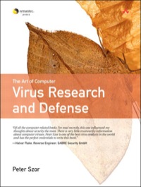 Imagen de portada: Art of Computer Virus Research and Defense, The 1st edition 9780321304544