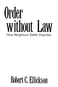 Cover image: Order without Law 9780674641686