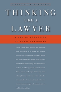 Imagen de portada: Thinking Like a Lawyer 9780674032705
