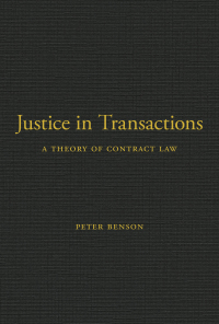 Cover image: Justice in Transactions 9780674237599