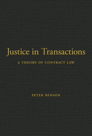 Cover image: Justice in Transactions 9780674237599