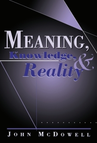 Cover image: Meaning, Knowledge, and Reality 9780674557772