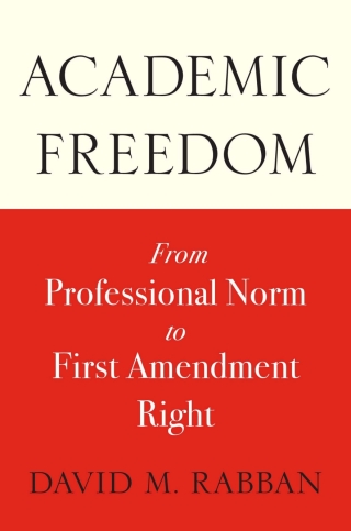 Imagen de portada: Academic Freedom 9780674291058