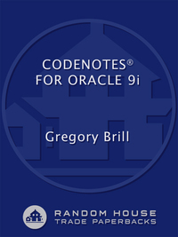 Cover image: CodeNotes for Oracle 9i 9780812992014