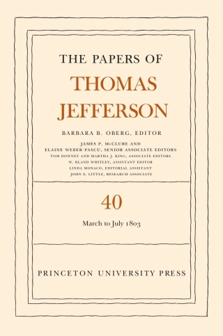 Cover image: The Papers of Thomas Jefferson, Volume 40 9780691160375