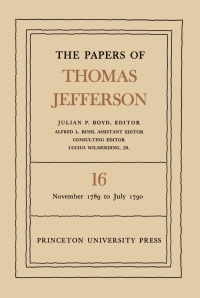 Imagen de portada: The Papers of Thomas Jefferson, Volume 16 9780691045481