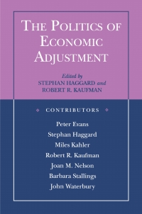 Titelbild: The Politics of Economic Adjustment 9780691003948