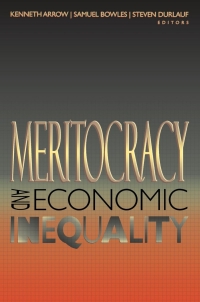 Cover image: Meritocracy and Economic Inequality 9780691004686