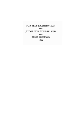Imagen de portada: For Self-Examination and Judge for Yourselves! 9780691071121