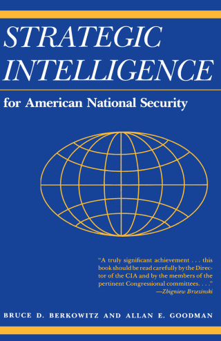 Cover image: Strategic Intelligence for American National Security 9780691078052