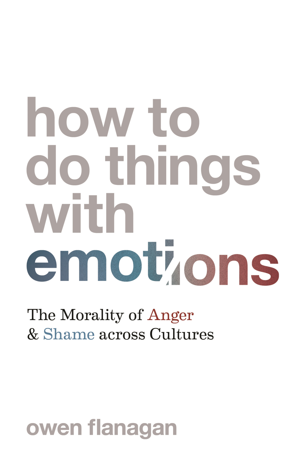 How to Do Things with Emotions The Morality of Anger and Shame across Cultures