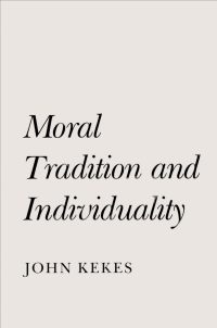 Cover image: Moral Tradition and Individuality 9780691023489