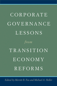 Cover image: Corporate Governance Lessons from Transition Economy Reforms 9780691125619