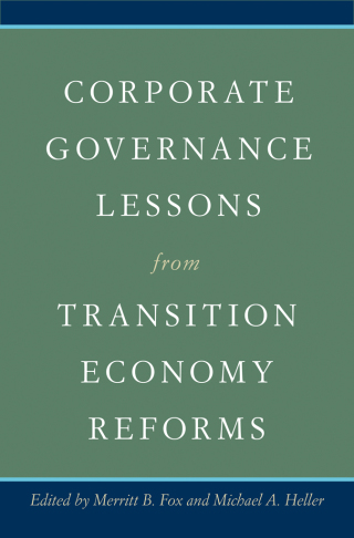 Cover image: Corporate Governance Lessons from Transition Economy Reforms 9780691125619