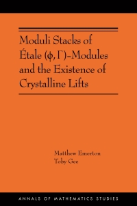 Cover image: Moduli Stacks of Étale (ϕ, Γ)-Modules and the Existence of Crystalline Lifts 9780691241357