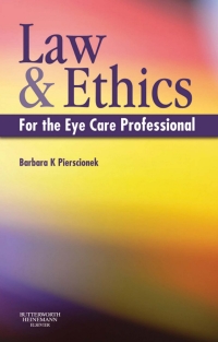 Cover image: Law and Ethics for the Eye Care Professional 9780080450339