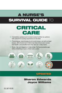 صورة الغلاف: A Nurse's Survival Guide to Critical Care - Updated Edition 9780702076541
