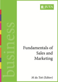 Titelbild: Fundamentals of Sales and Marketing 9780702188817